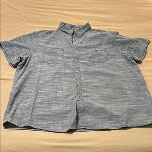 Men's Blue Short Sleeve Shirt